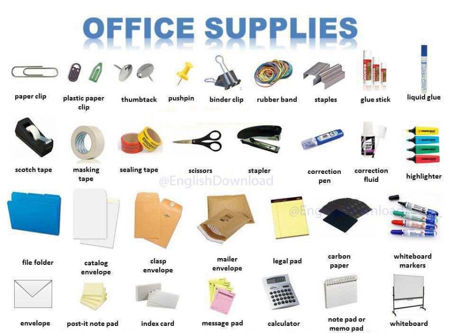 آموزش تصویری انگلیسی-office supplies