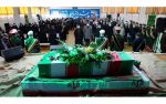 مراسم تشییع و تدفین پیکر شهید گمنام در پردیس فاطمه الزهرا (س) تبریز