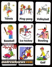 فلش کارت ورزش ها در زبان انگلیسی- Sports