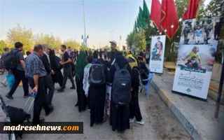 خدمات‌رسانی موکب سیار دانش‌آموزی «انصار المهدی» به زائران اربعین حسینی